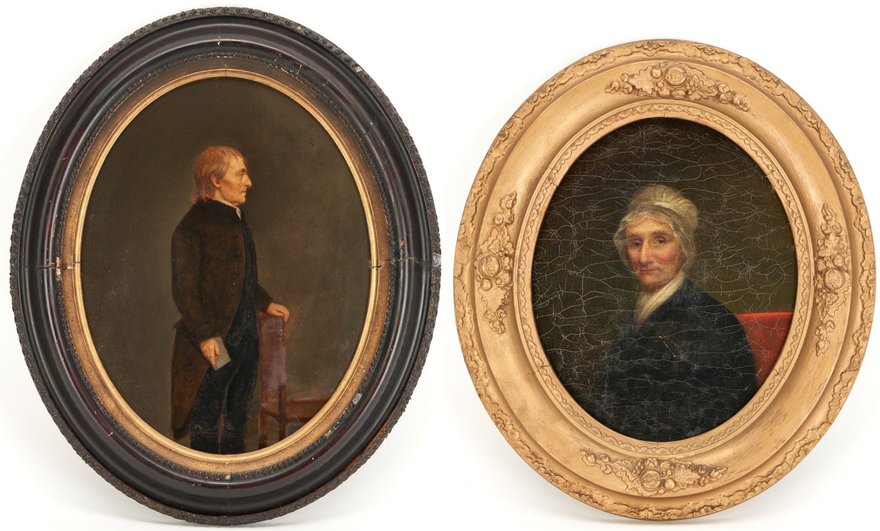 Lot 183: Two (2) Cabinet Portraits inc. Col. Henry Quackenbush, Rev. War