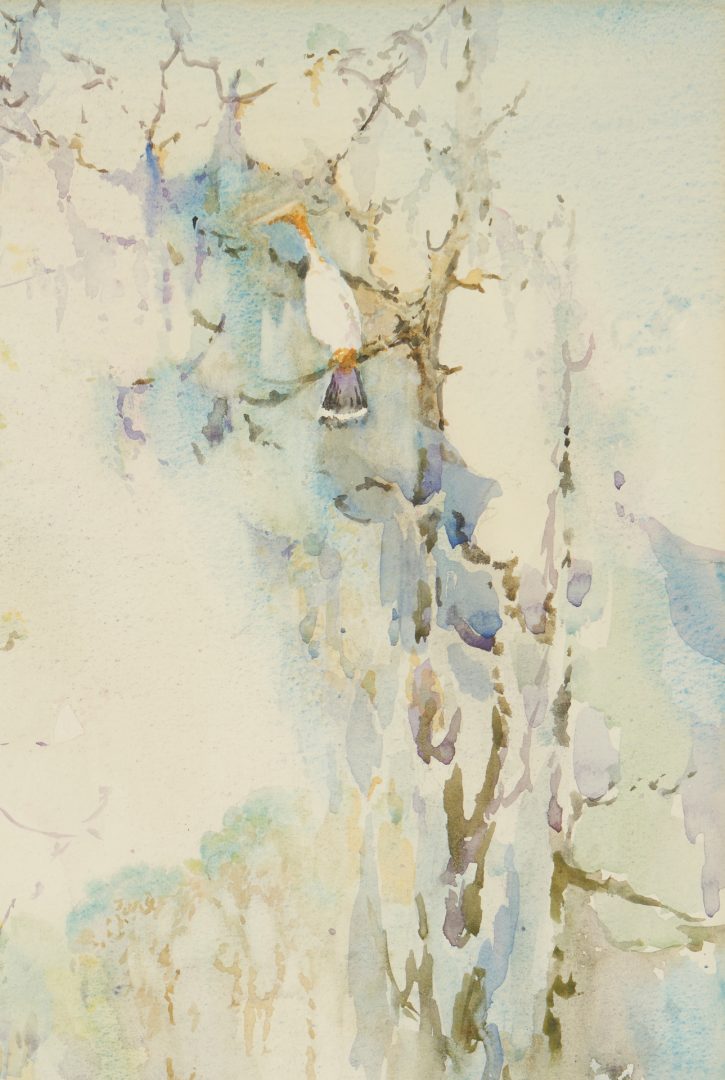 Lot 187: Alice Ravenel Huger Smith Watercolor Painting, The Silent Watchers