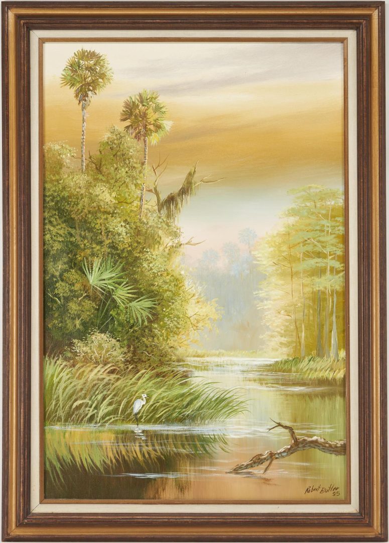 Lot 195: Robert Butler O/C Painting, Florida Everglades Swamp Scene