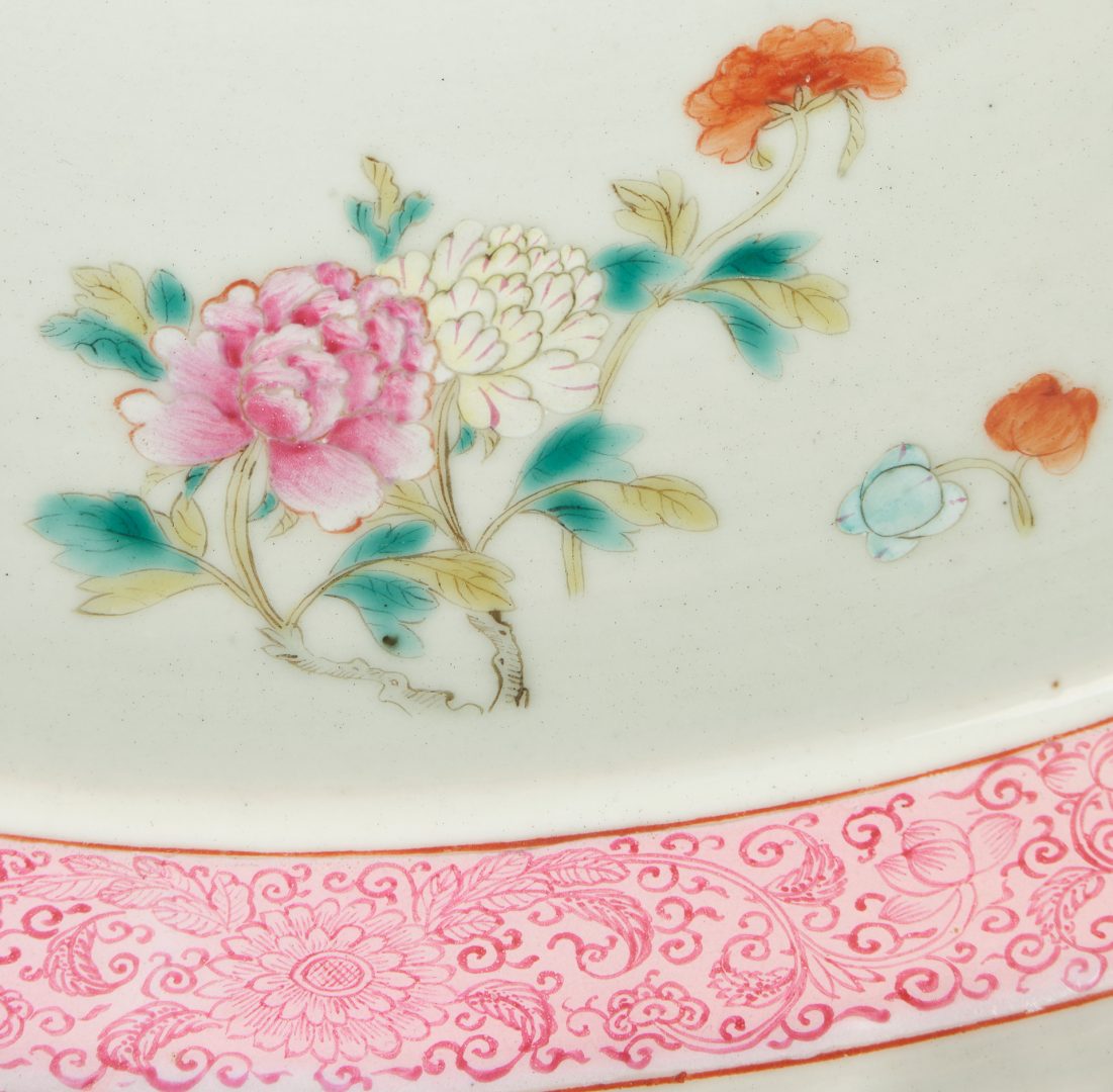 Lot 20: Chinese Famille Rose Porcelain Basin with Stand