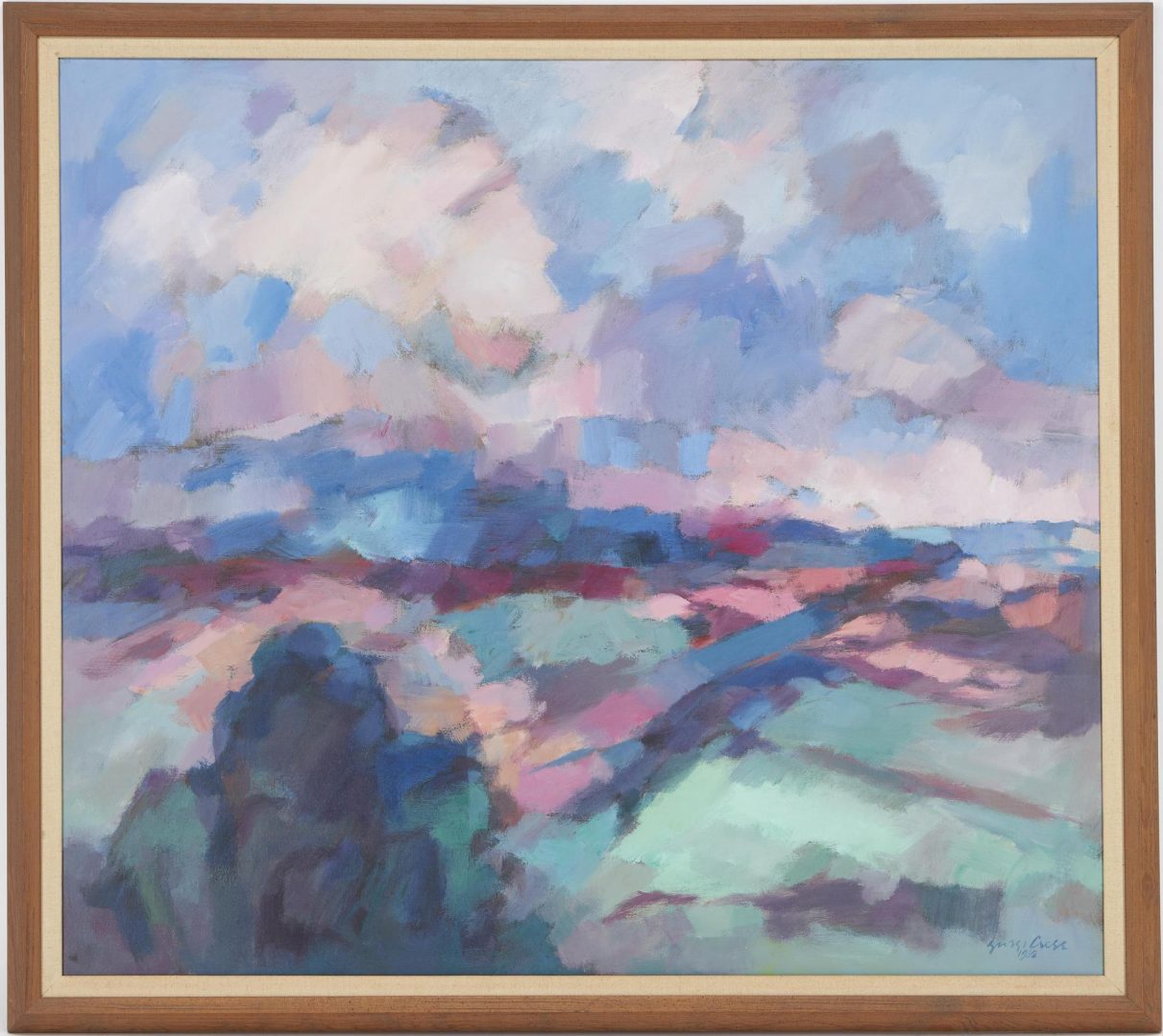 Lot 224: Large George Cress O/C Abstract Landscape Painting