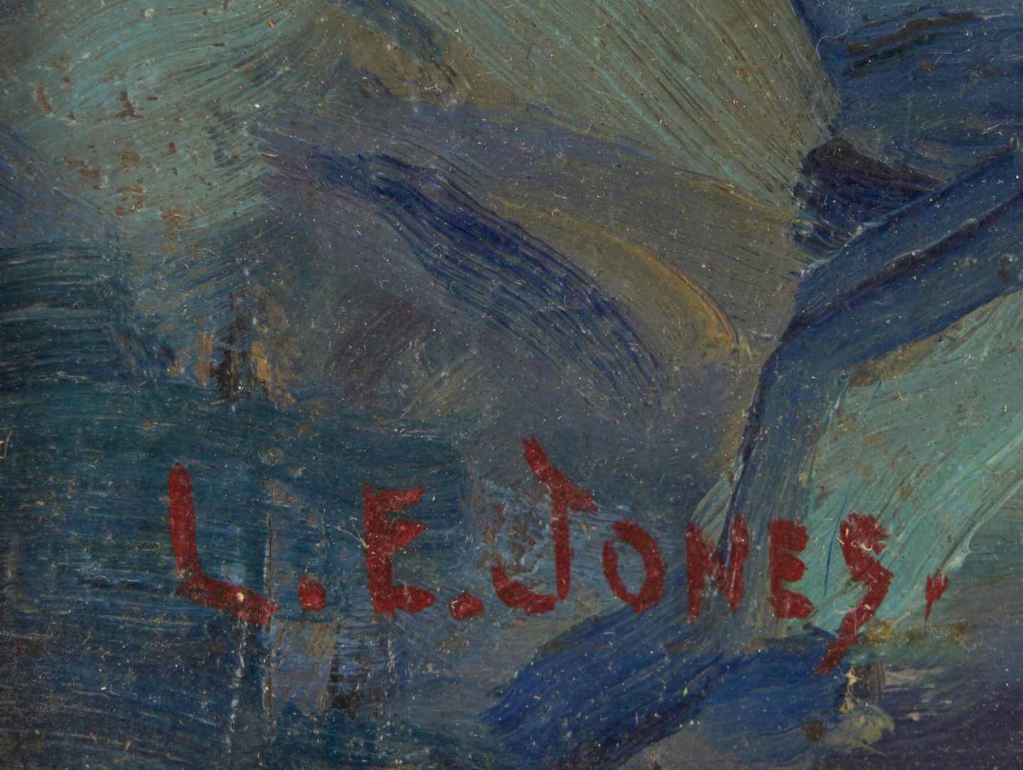 Lot 225: Louis E. Jones Oil Painting, Smoky Mtn. Landscape