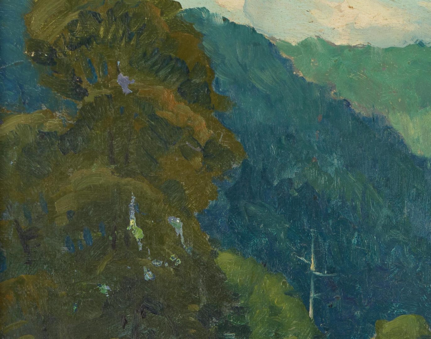 Lot 225: Louis E. Jones Oil Painting, Smoky Mtn. Landscape
