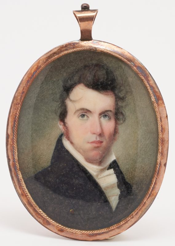 Lot 232: Portrait Miniature of Lunsford Bramlett of Tennessee