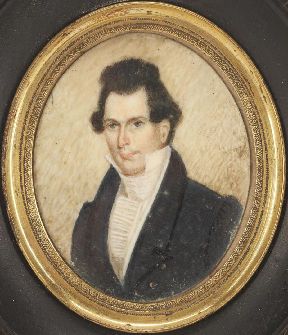 Lot 233: Portrait Miniature of Mr. Anderson, attr. Tennessee or Virginia