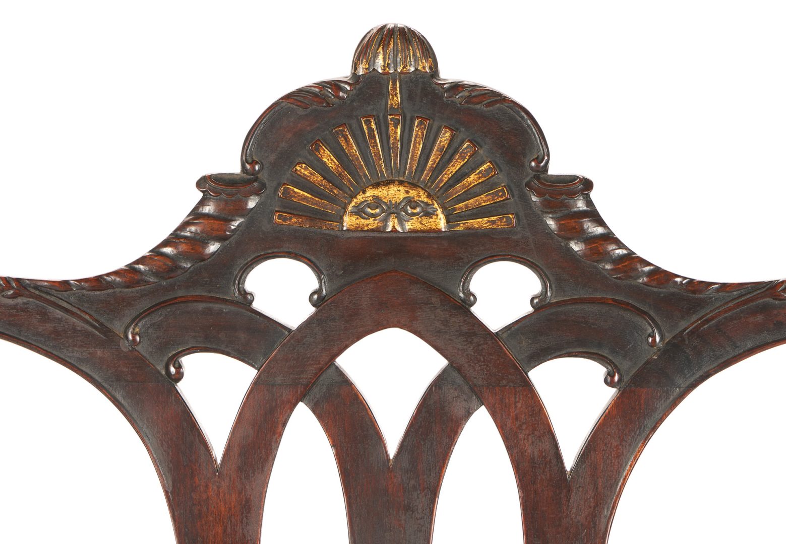 Lot 269: Chippendale style "Rising Sun" Chair