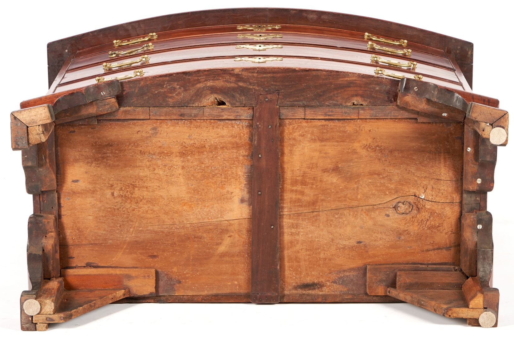 Lot 274: New England Chippendale Mahogany Bowfront Chest