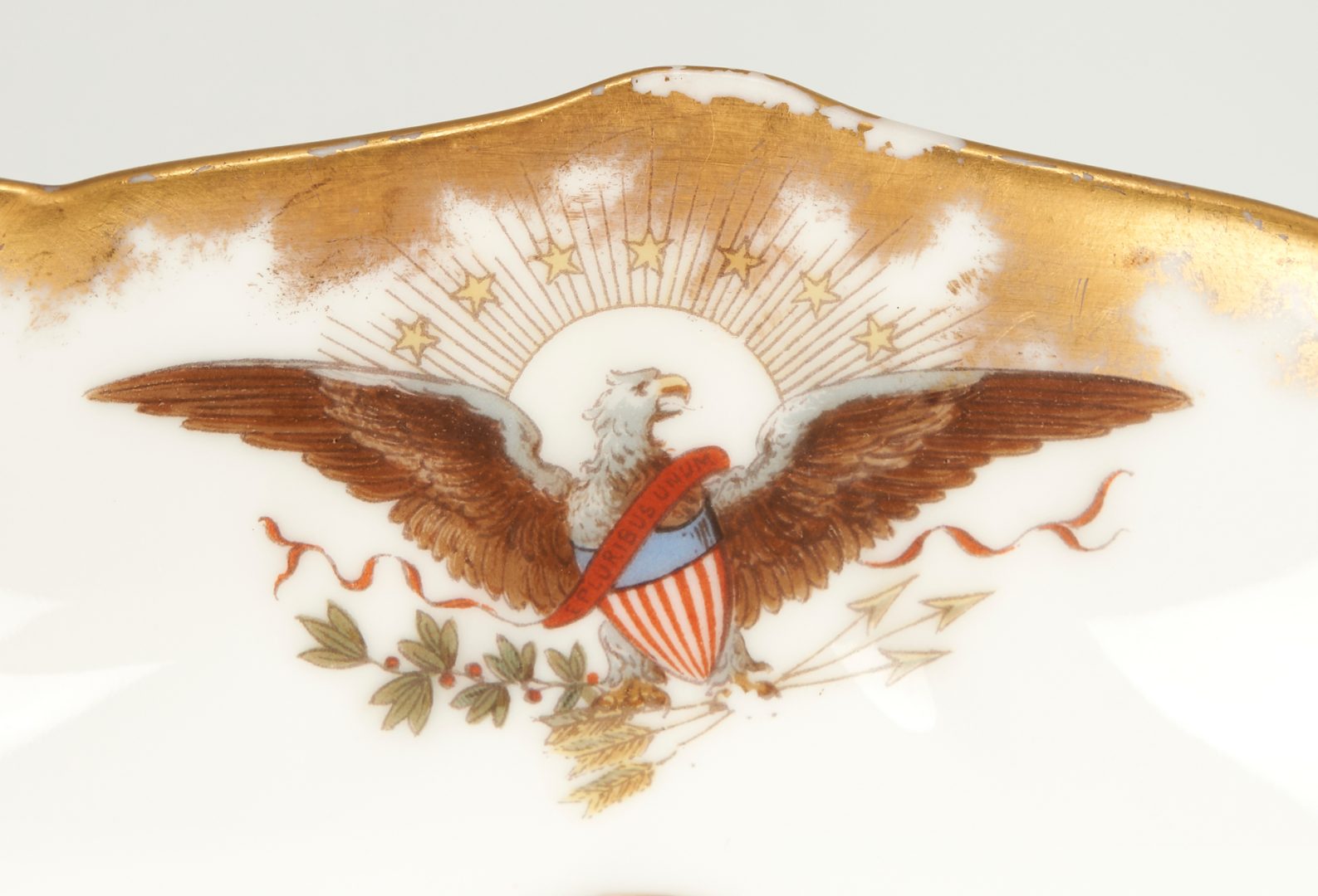 Lot 356: Rutherford B. Hayes White House Pattern Porcelain Soup Plate