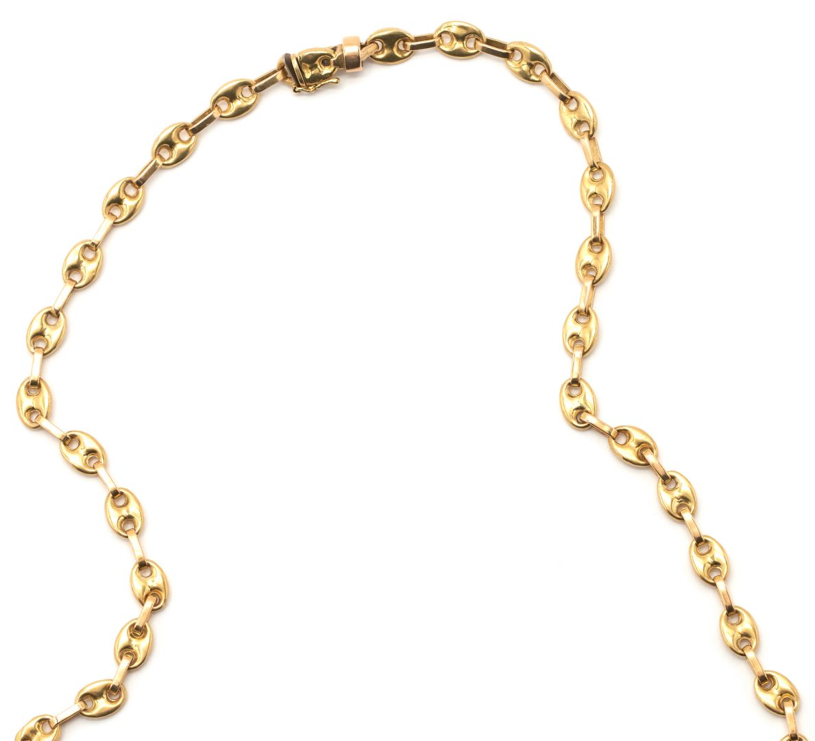 Lot 36: 18K Gold Chain Link Necklace, possibly Chinese