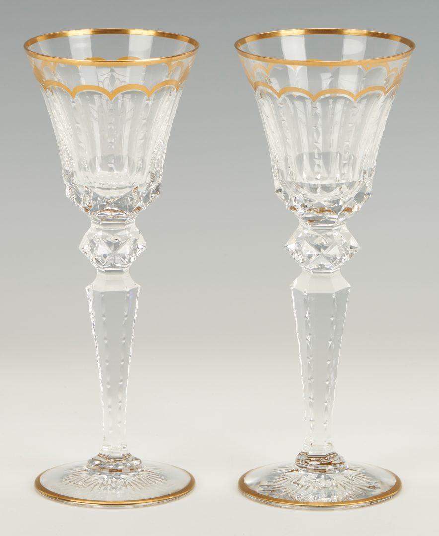 Lot 371: 14 St. Louis Excellence Crystal Burgundy Wine Glasses