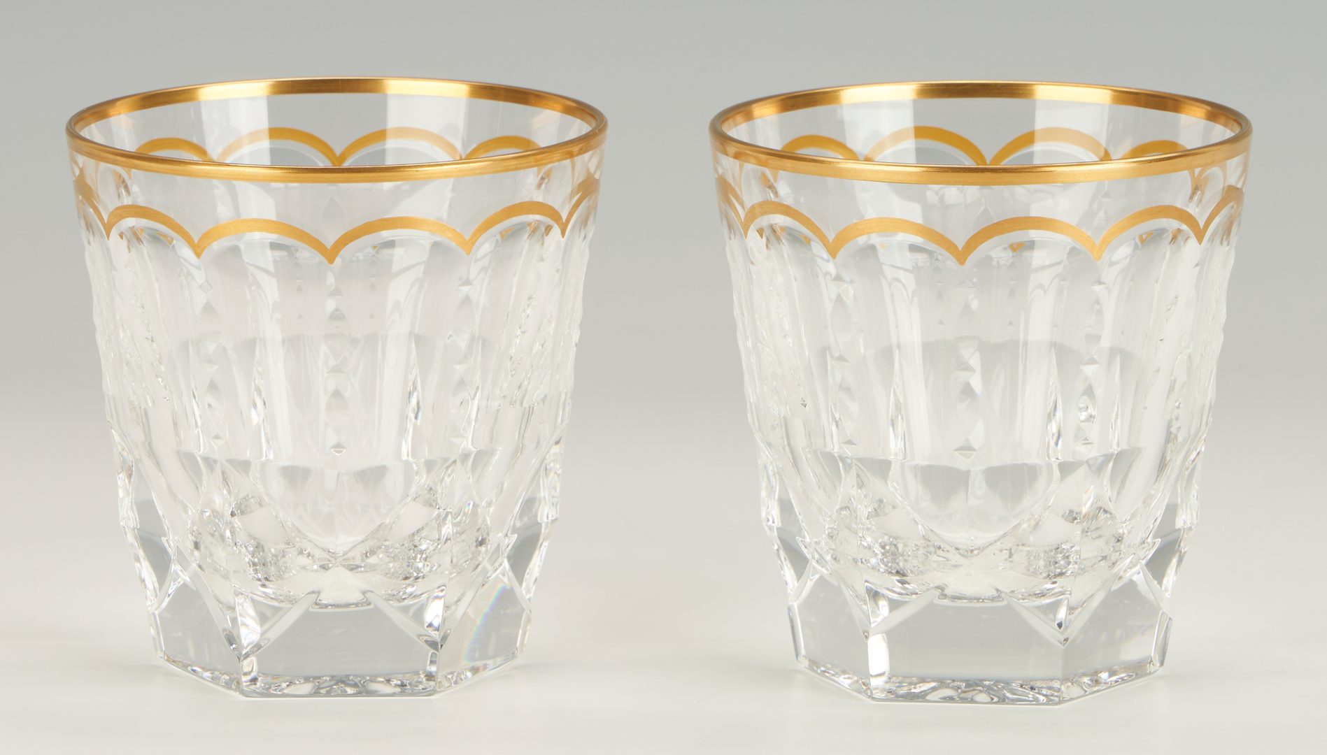 Lot 376: 5 pcs St. Louis Excellence Crystal, Pitcher & Old Fashioned Glasses
