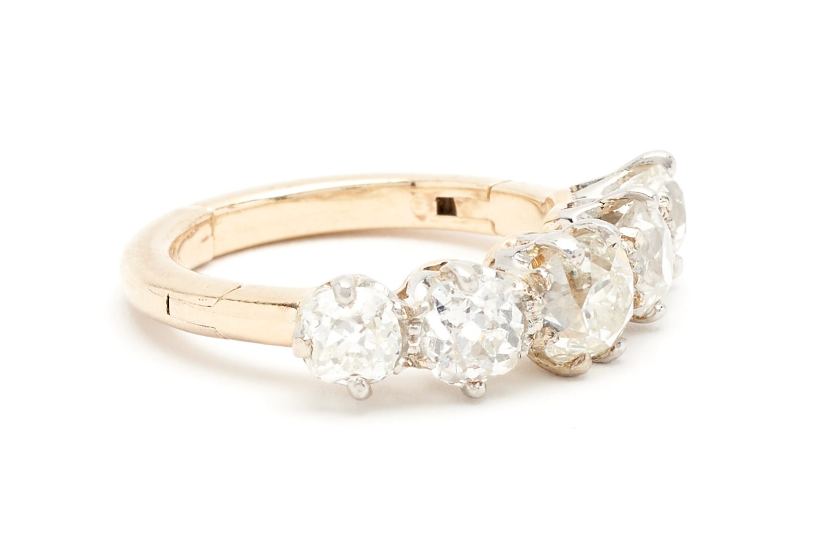 Lot 409: Ladies 14K Gold & Diamond Ring