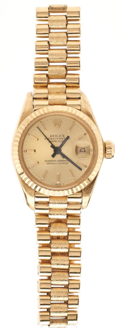 Lot 41: Ladies 18K President Rolex Wrist Watch
