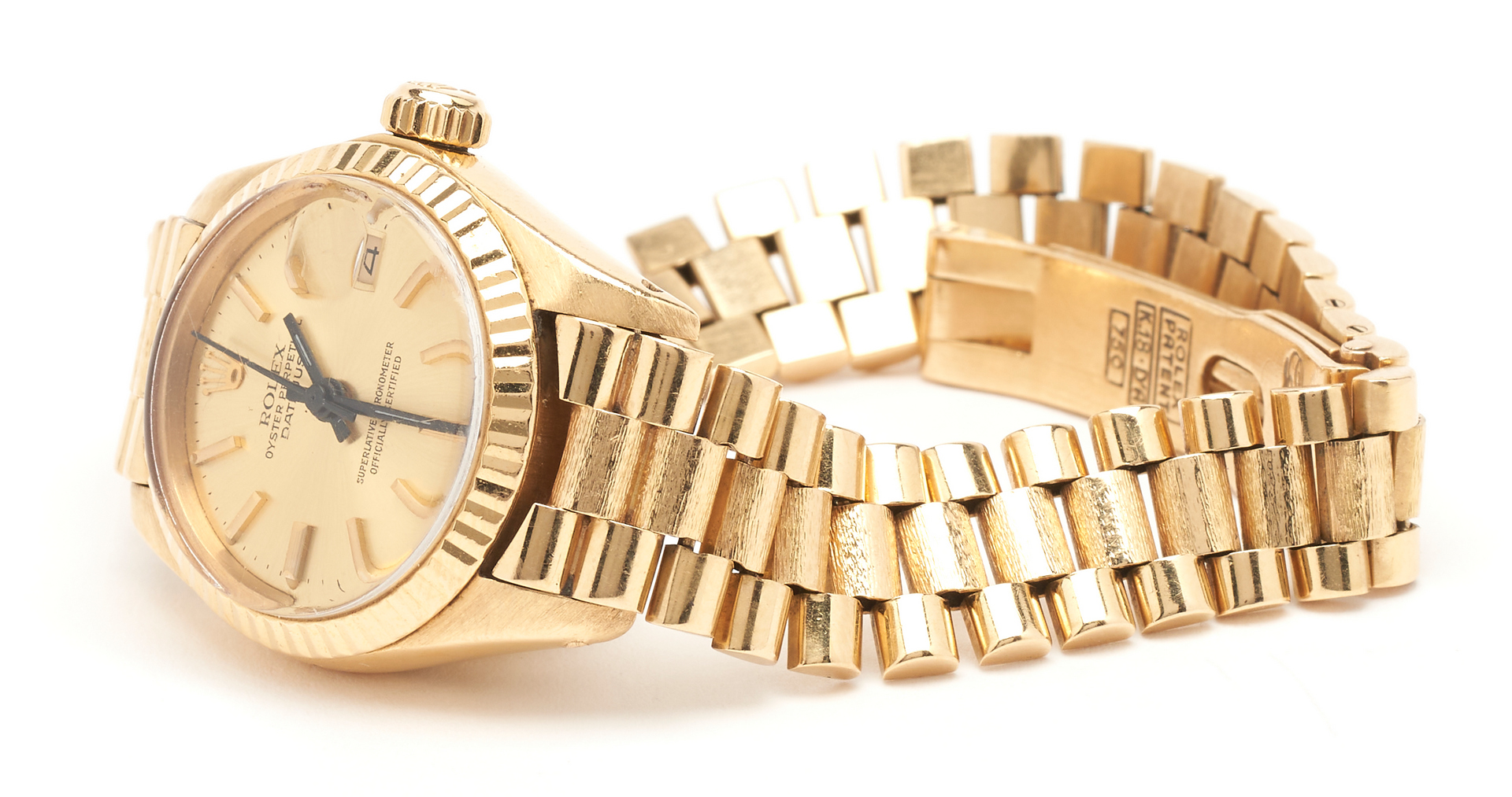 Lot 41: Ladies 18K President Rolex Wrist Watch