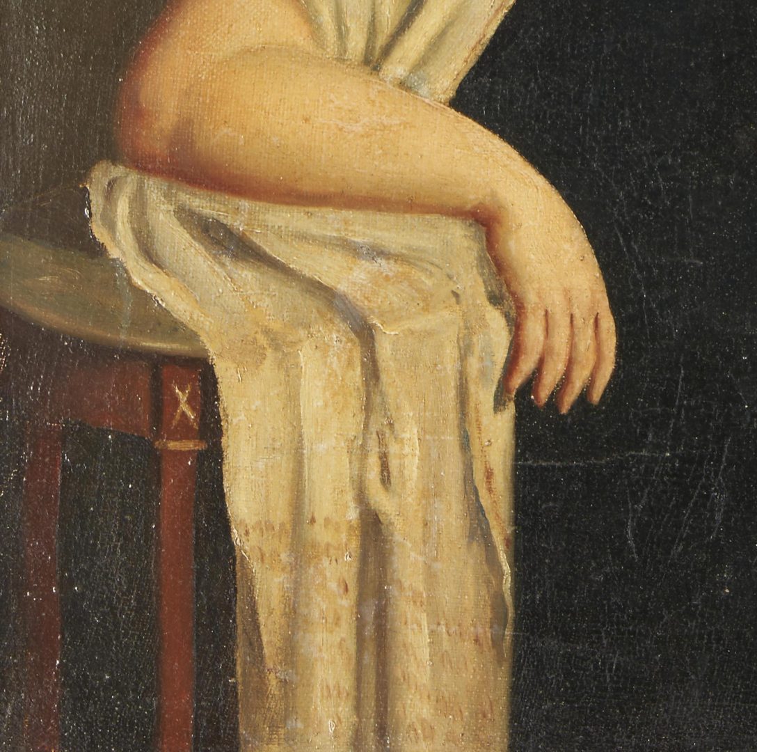 Lot 465: 19th C. French O/C Portrait of Sophie Herpin de Fremont