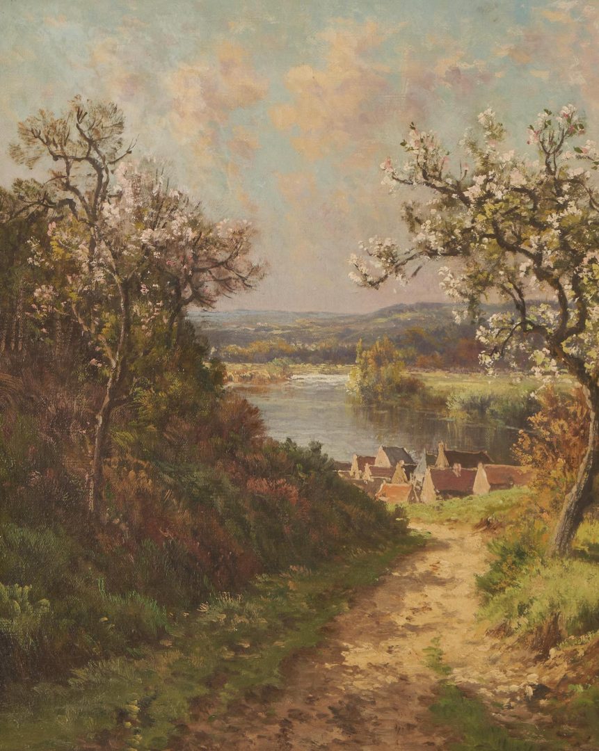 Lot 466: Pierre Ernest Ballue O/C Landscape Painting