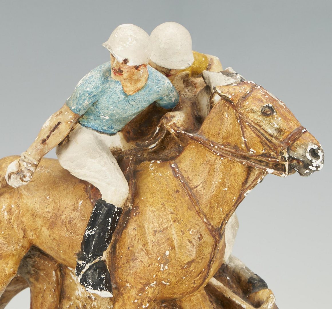 Lot 470: Kathleen Wheeler Crump Ceramic Equestrian Polo Sculpture