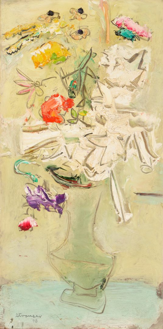 Lot 477: Sterling Strauser O/B Painting, Floral Still Life