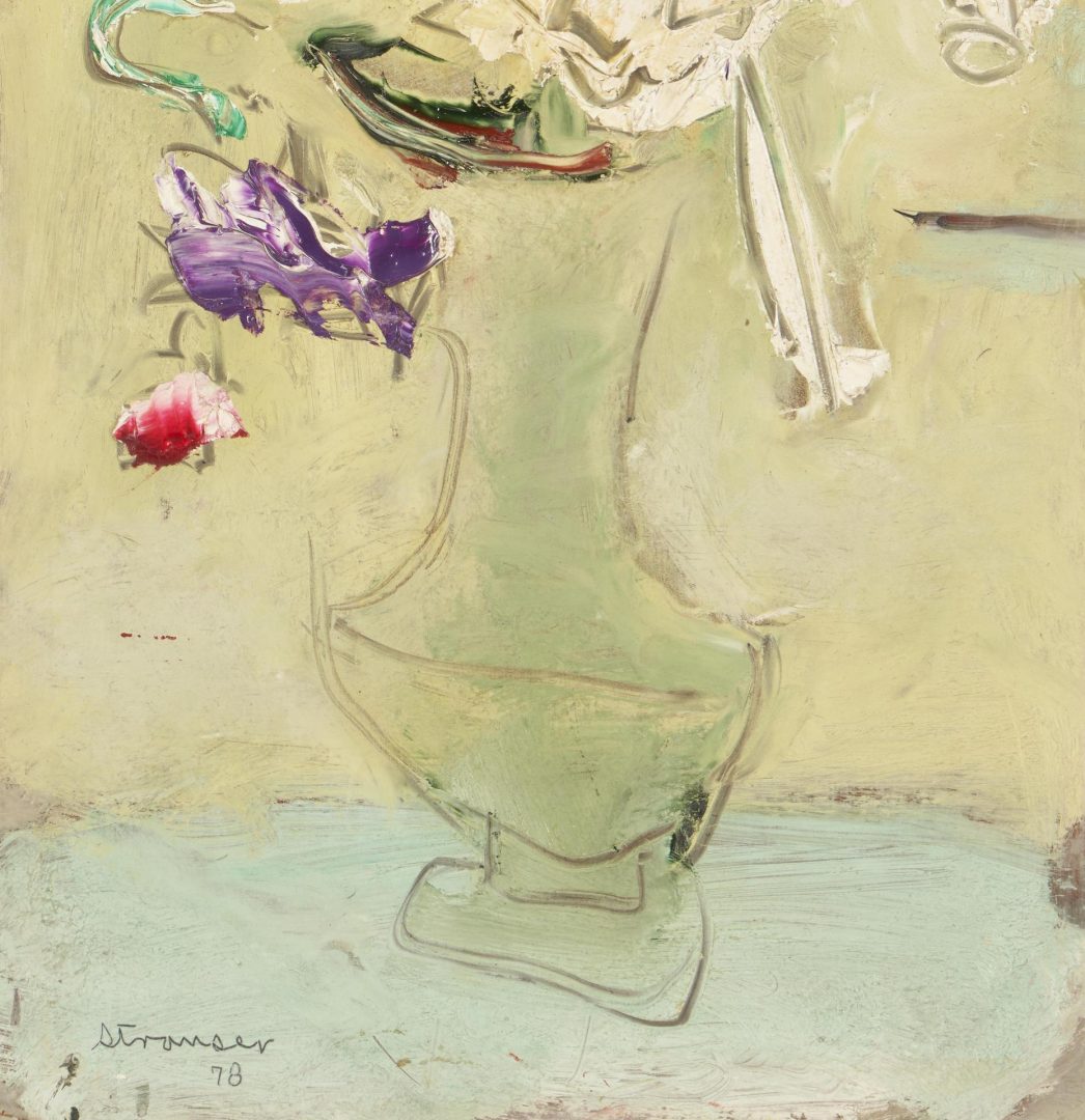 Lot 477: Sterling Strauser O/B Painting, Floral Still Life