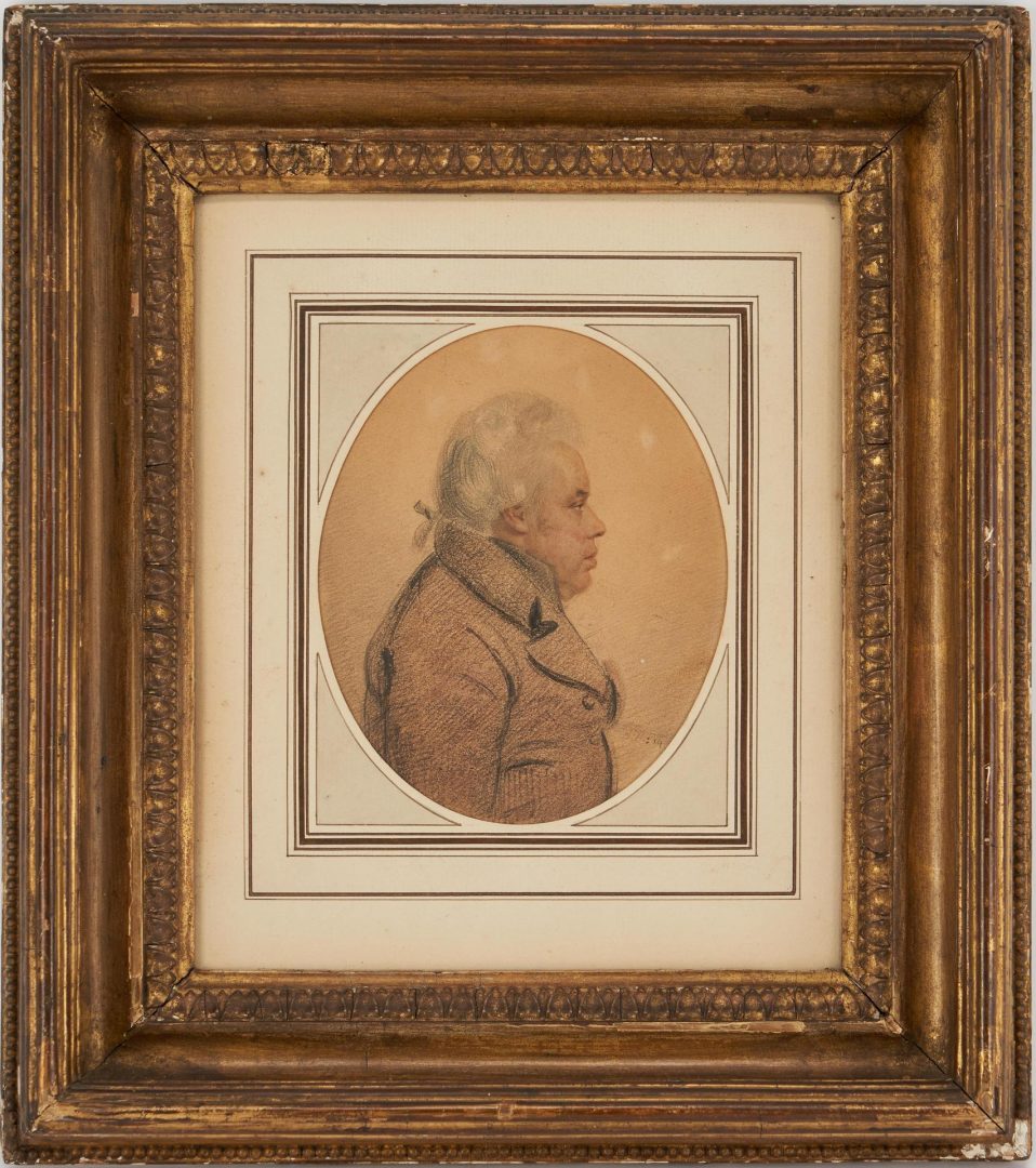 Lot 491: Attrib. Charles Balthazar J.F. de Saint-Memin, Portrait of a Gentleman