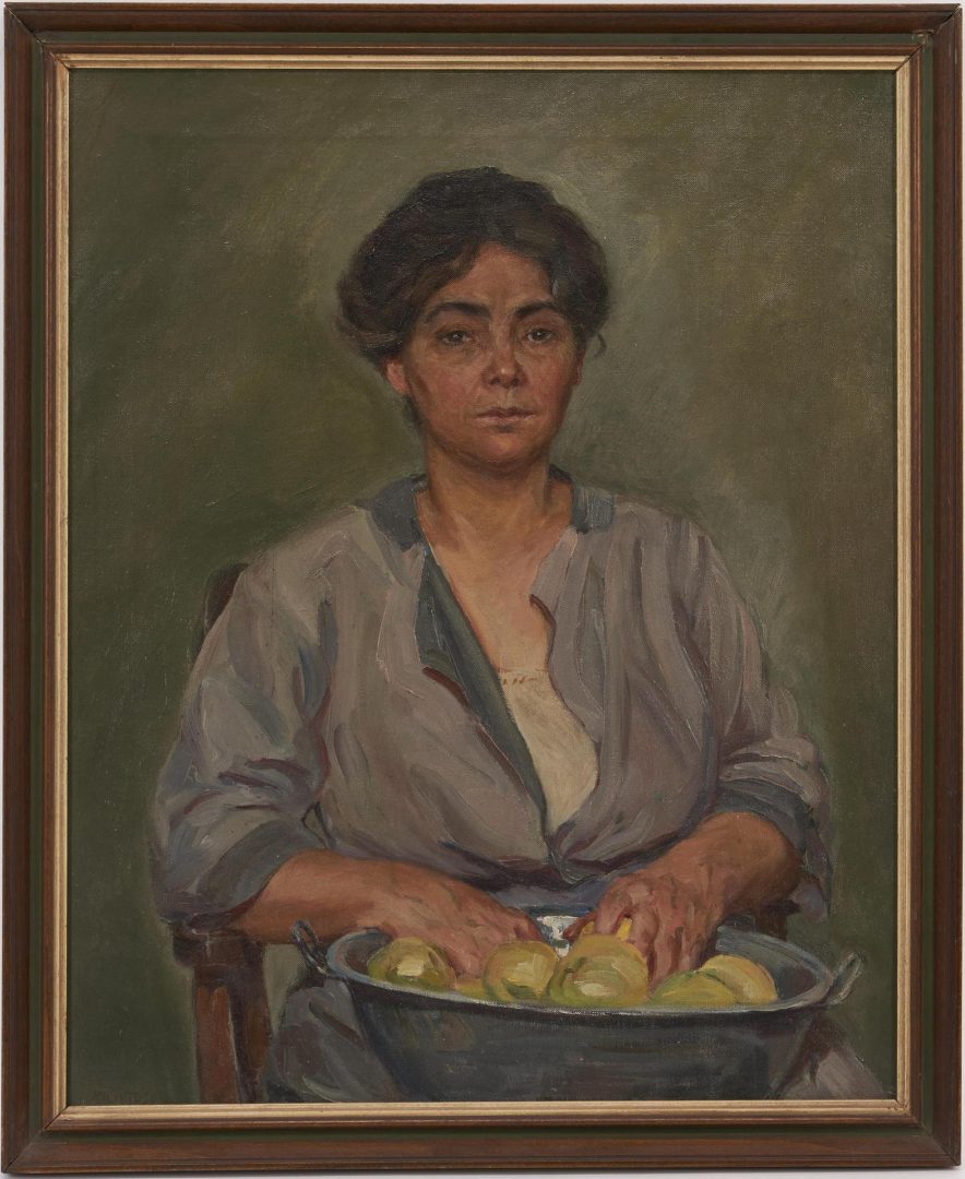 Lot 516: James B. Richardson O/B, Woman Peeling Apples