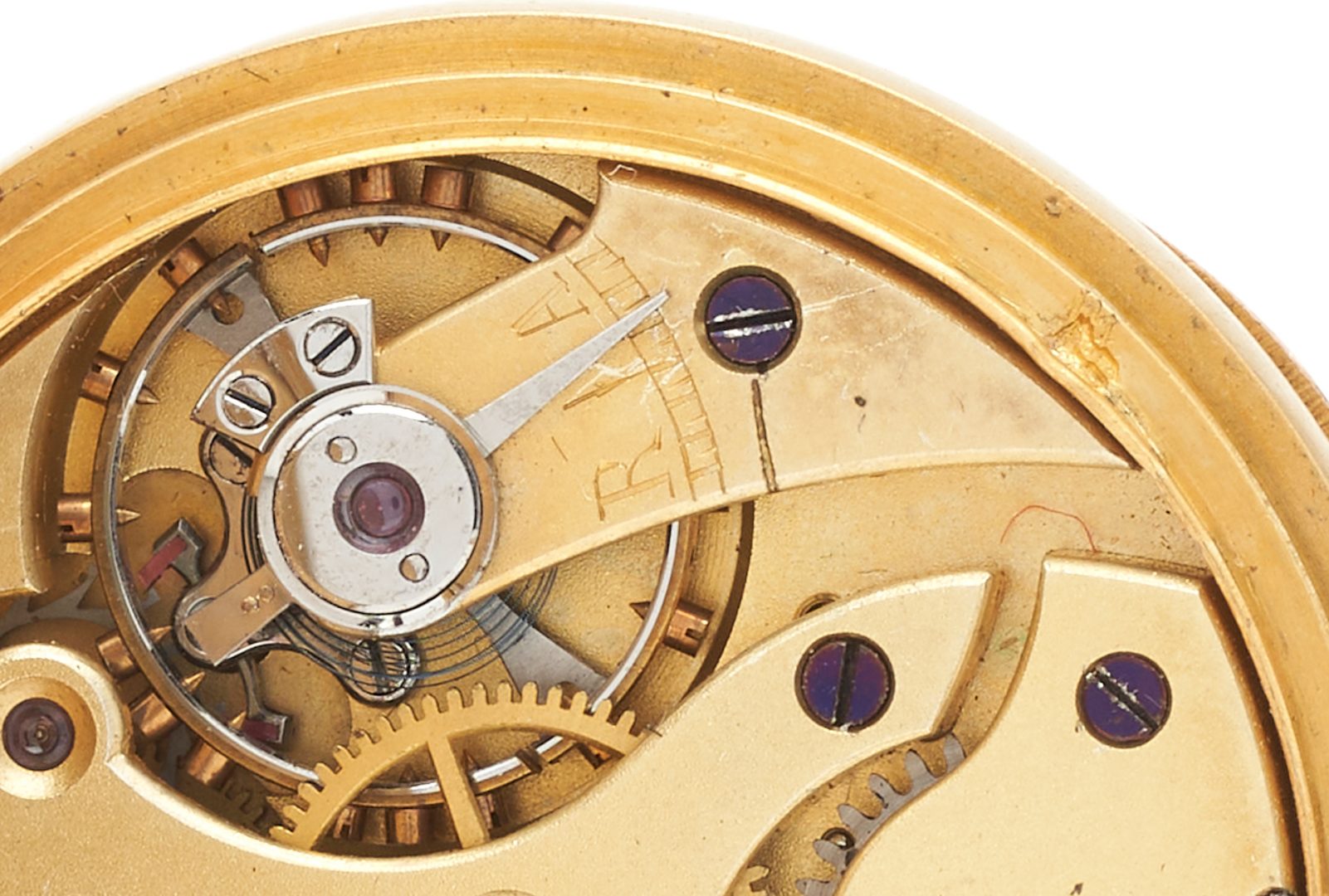 Lot 52: 14K Gold & Gemstone French Pocket Watch & Chain