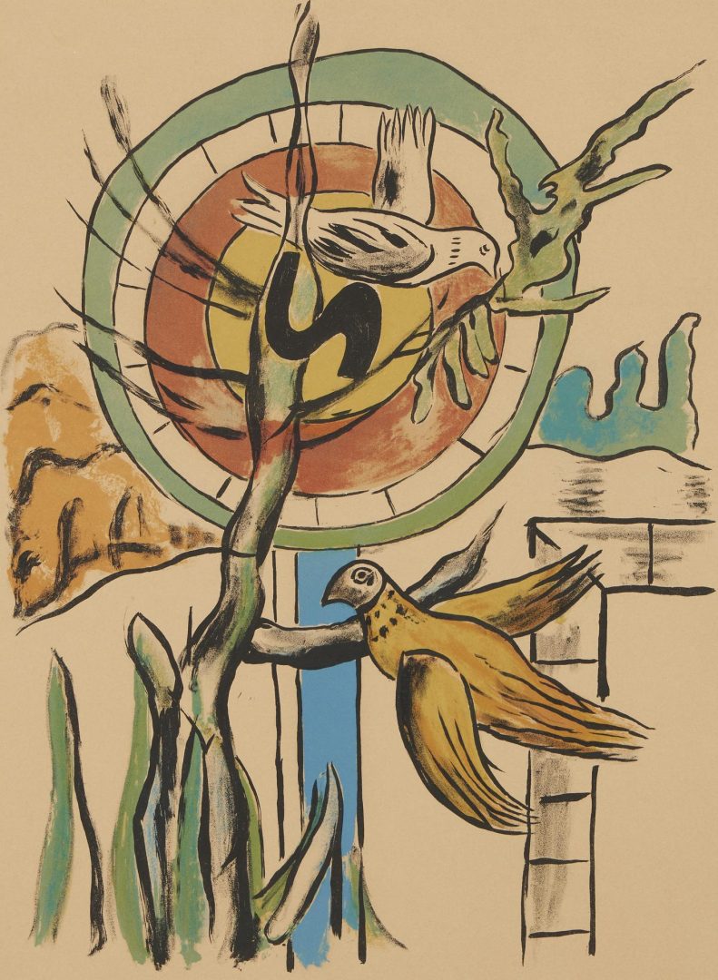 Lot 585: Fernand Leger Lithograph, Les Deux Oiseaux