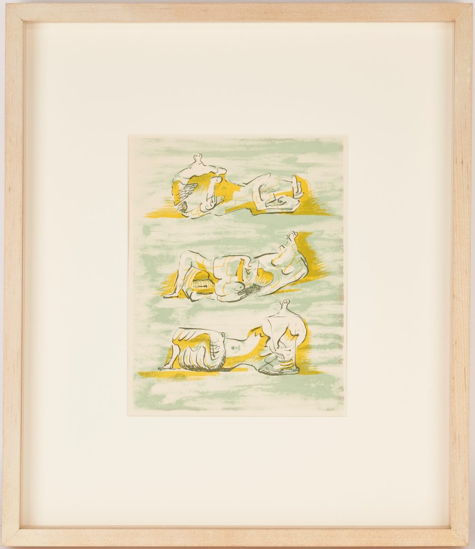 Lot 586: Exhibited Henry Spencer Moore Lithograph, Untitled