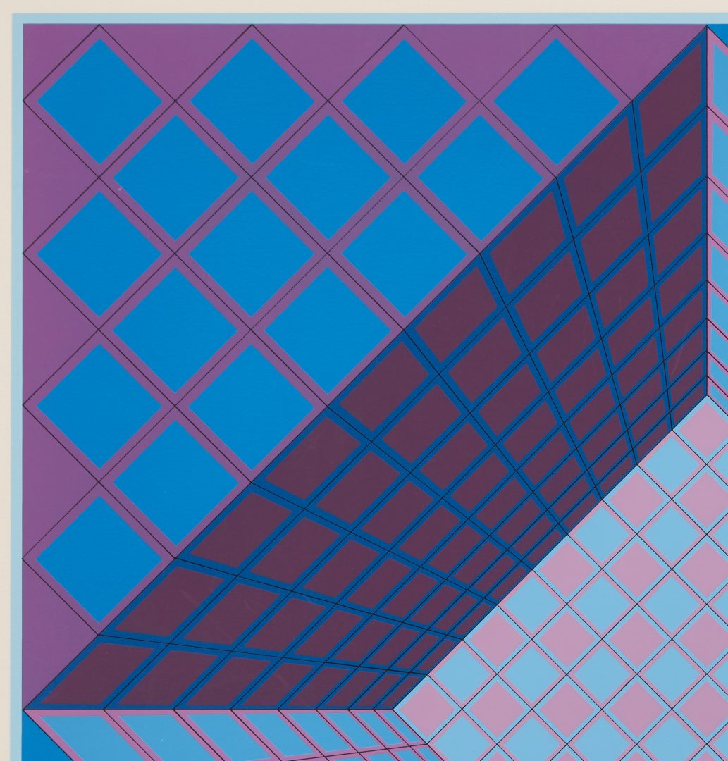 Lot 596: Victor Vasarely Modern Op Art Screenprint, Pictor