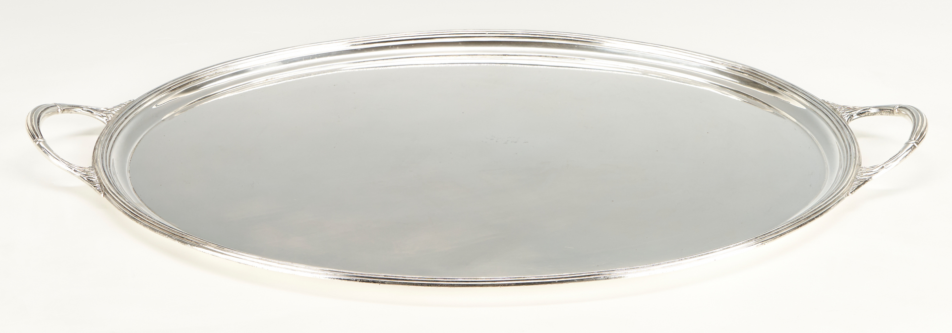 Lot 59: Large English 19th C. Sterling Silver Oval Platter