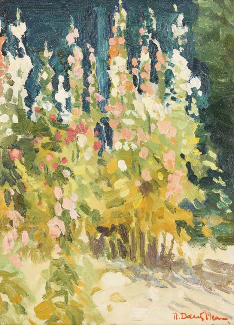 Lot 609: Robert Daughters O/C Floral Landscape