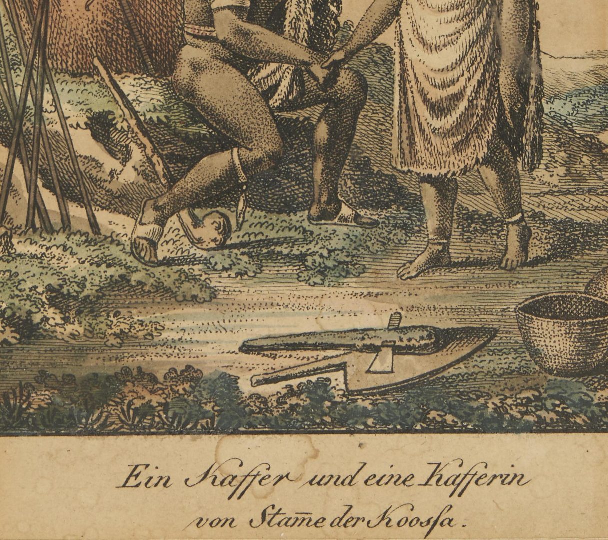Lot 616: 4 Early Engravings, incl. Georgia Native American & Hawaii interest