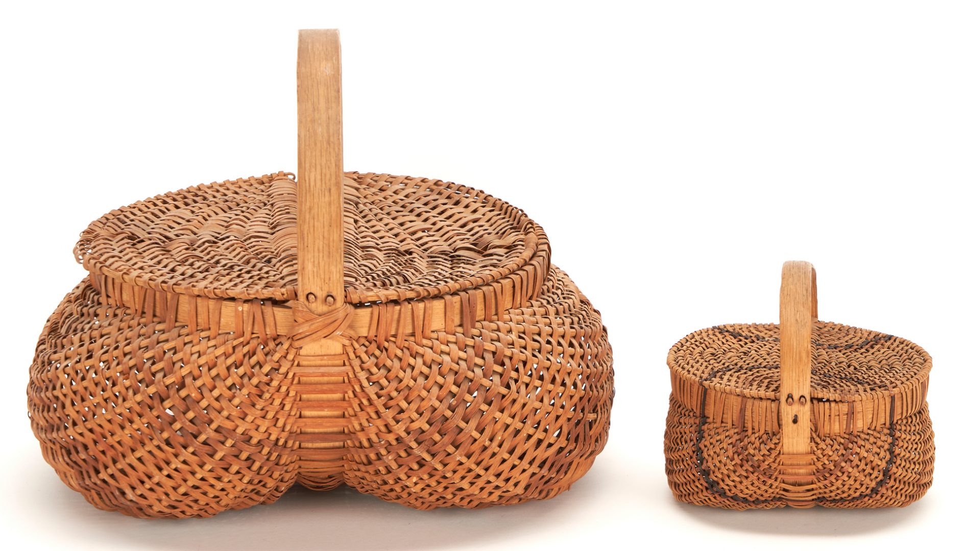 Lot 624: Five (5) Cherokee and Appalachian White Oak Baskets