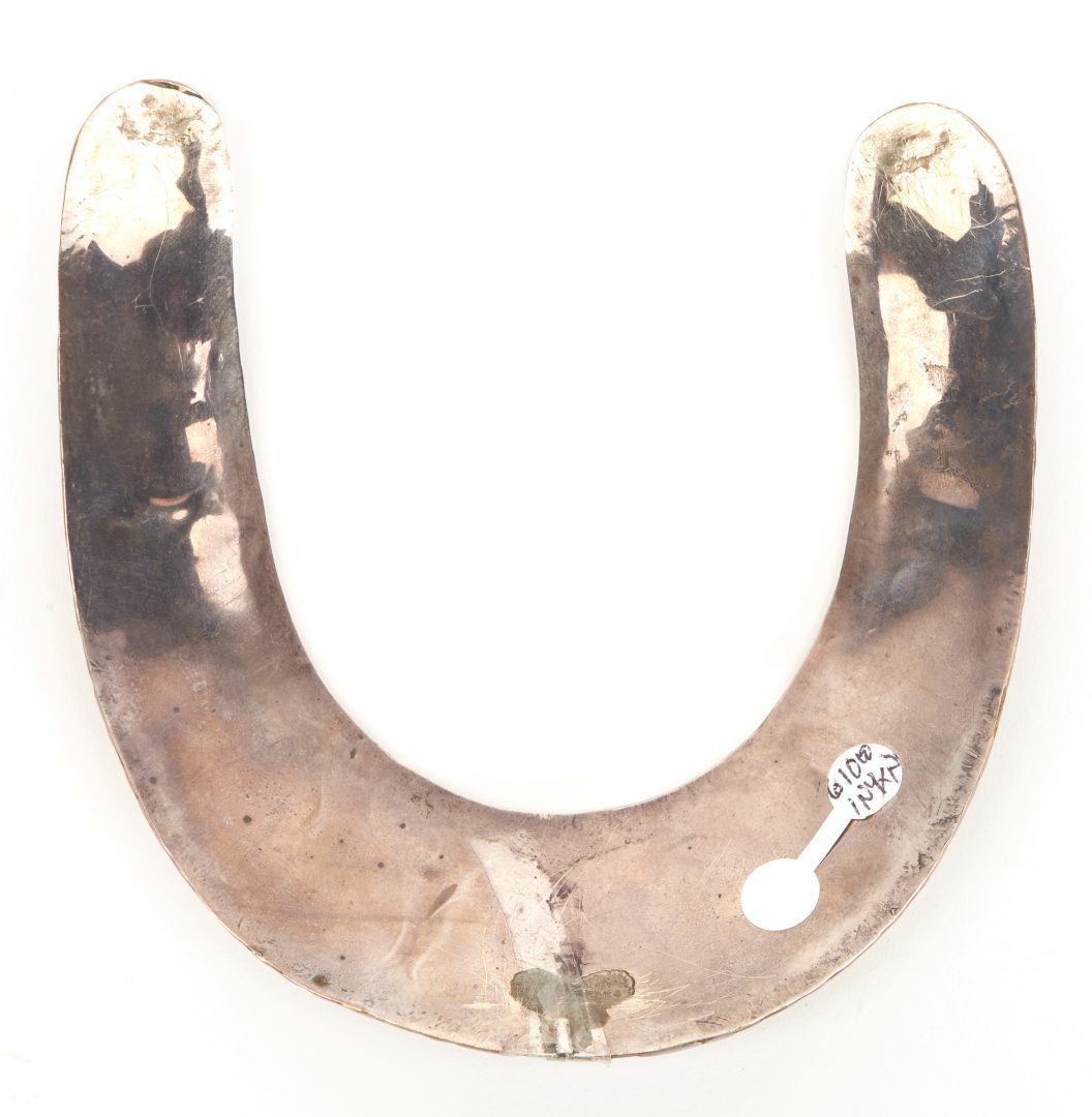 Lot 628: Two (2) Native American Silver & Stone Choker Necklaces