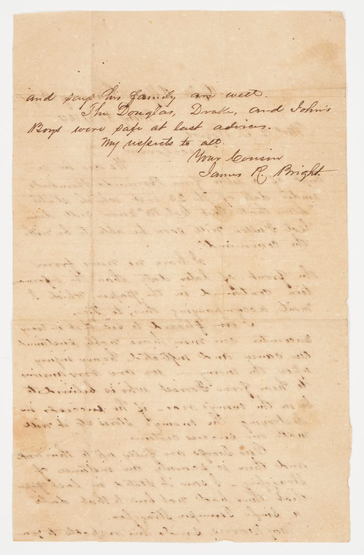 Lot 651: Civil War Archive, incl. Gen. Bate on Death of Polk, Capture of Nashville