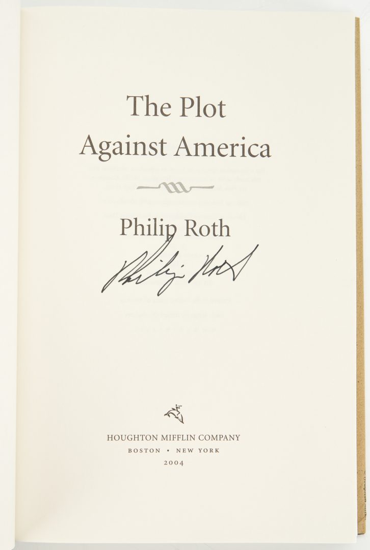 Lot 690: 7 Phillip Roth Hardcover Books, incl. Author Signed, 1st Eds.