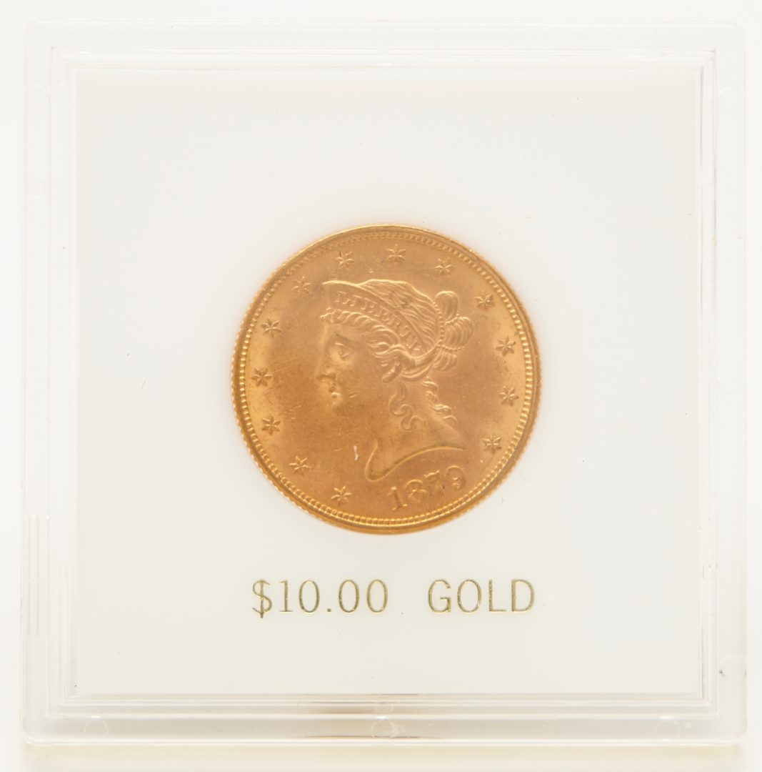 Lot 709: 1879 $10 Liberty Head Gold Eagle Coin