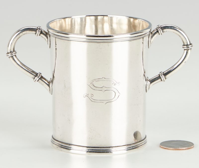 Lot 799: KY Double Handled Coin Silver Cup, Blanchard