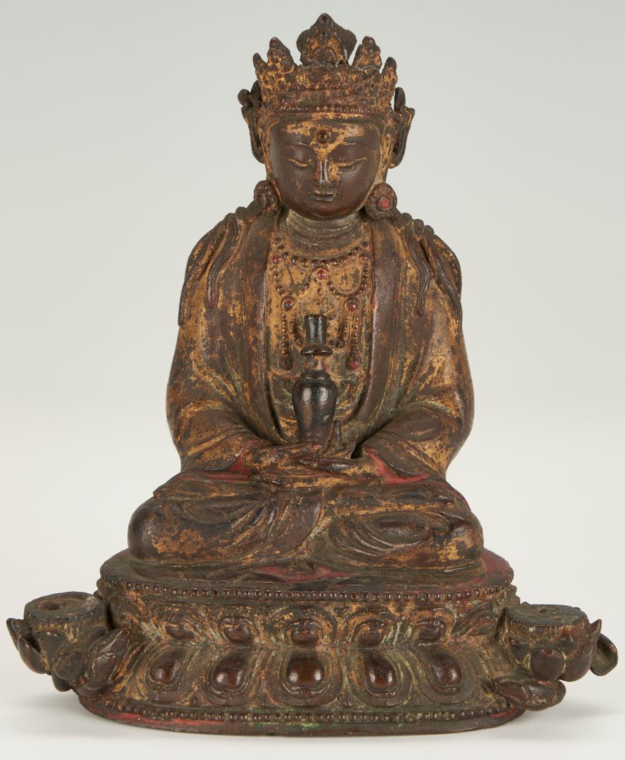 Lot 7: Early Chinese Gilt Bronze Buddha