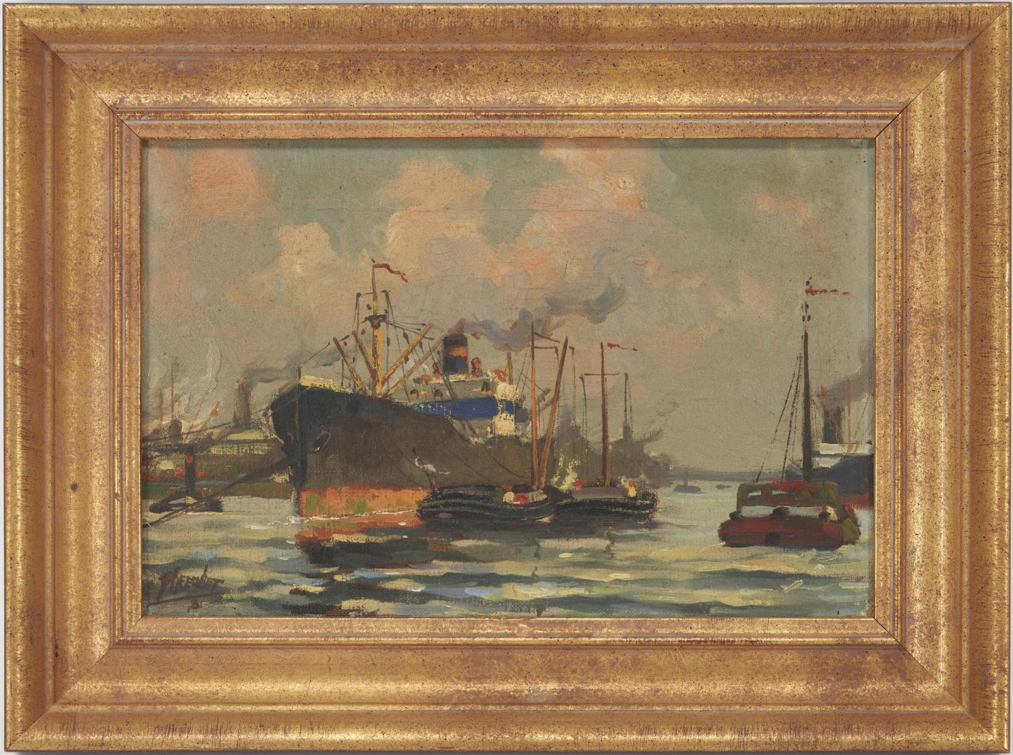 Lot 918: 2 Maritime Works, Inc Reynolds Beal Etching & Small Harbor Scene