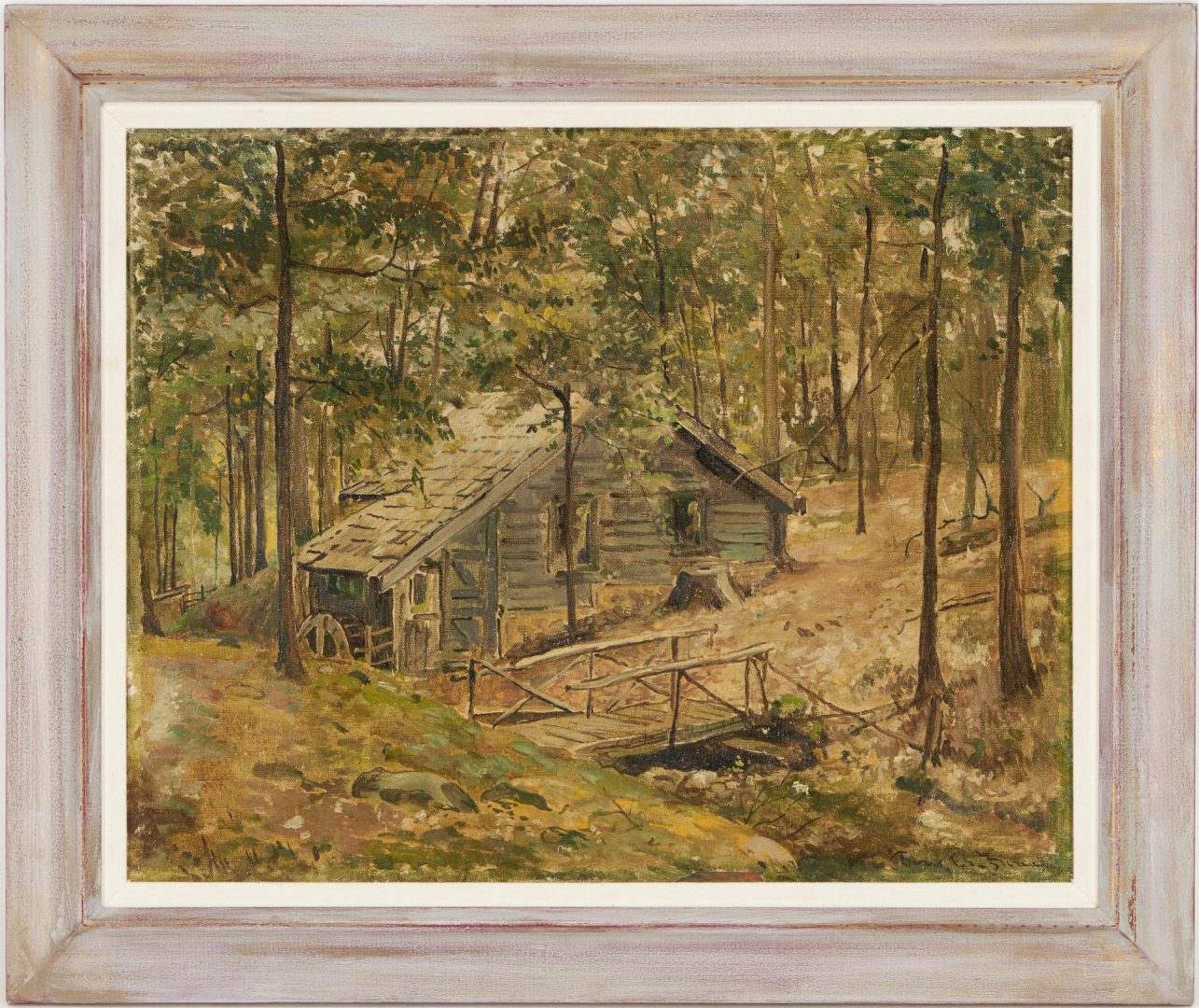 Lot 927: Cornelius Zwaan O/B Landscape Painting, Brown County, Indiana