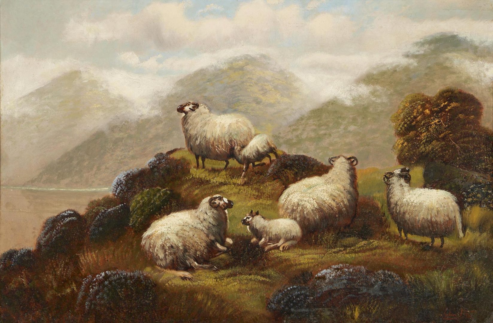 Lot 937: Exhibited John Shirley Fox O/B Pastoral Landscape Painting