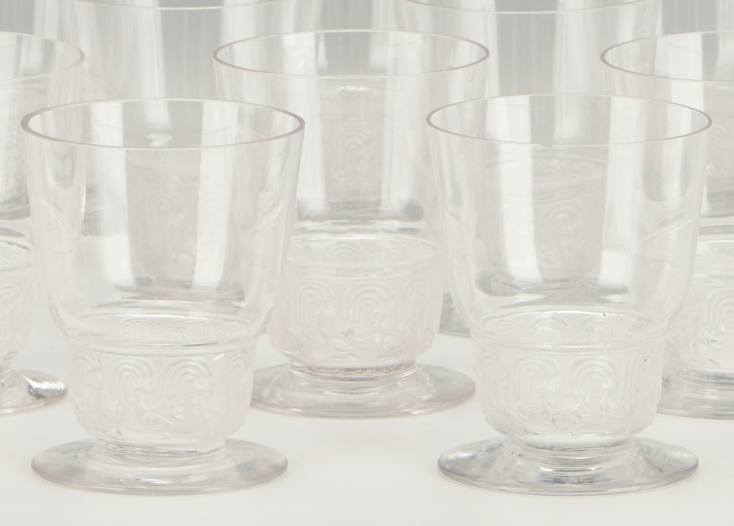 Lot 959: 14 Rene Lalique Faverolles Cocktail Glasses