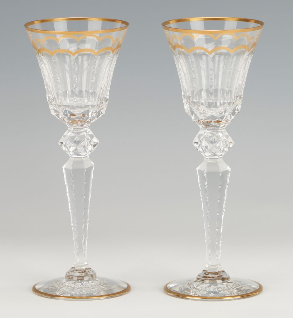 Lot 960: 14 St. Louis Excellence Crystal Burgundy Wine Glass
