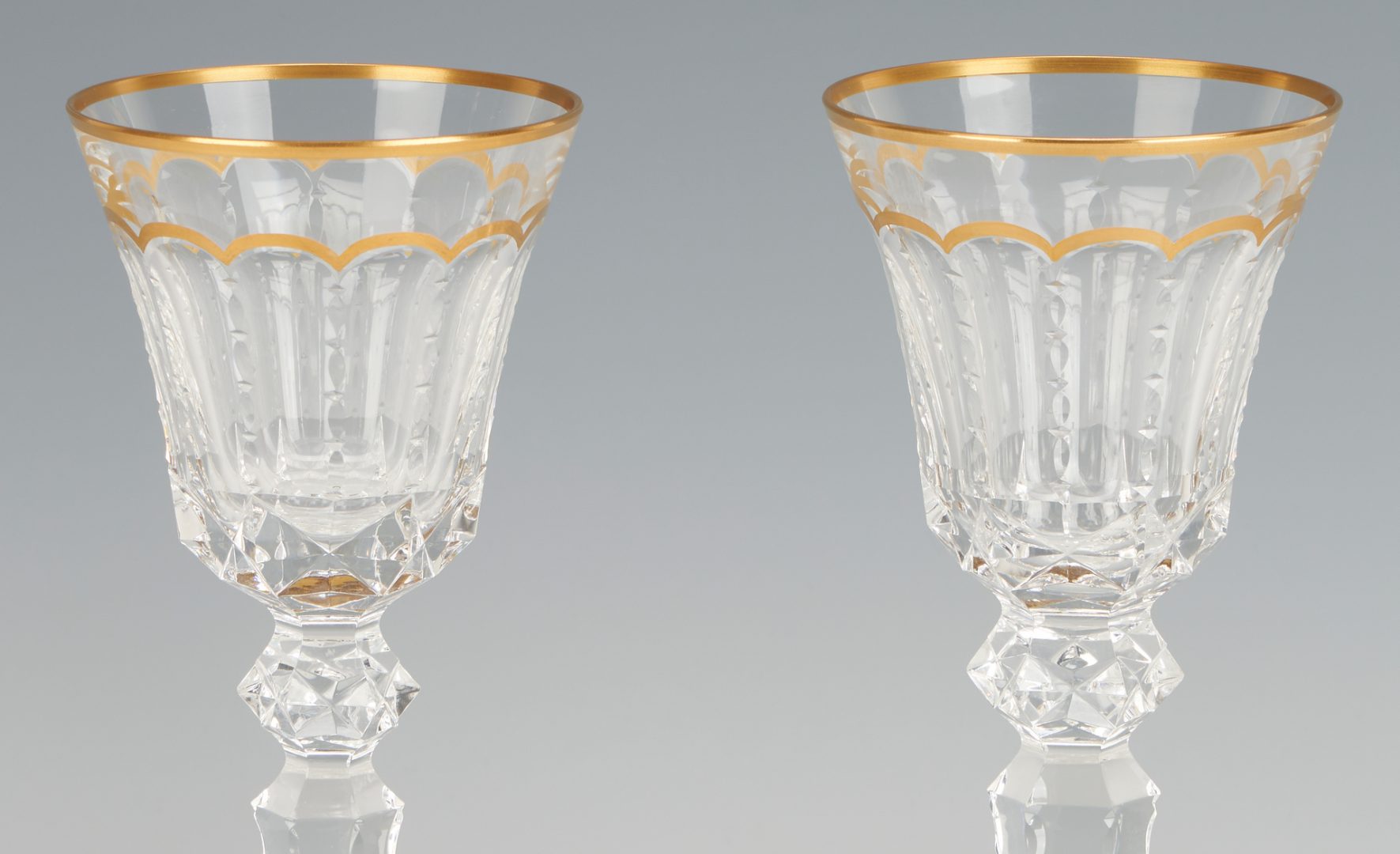 Lot 962: 12 St. Louis Excellence Crystal Water Goblets