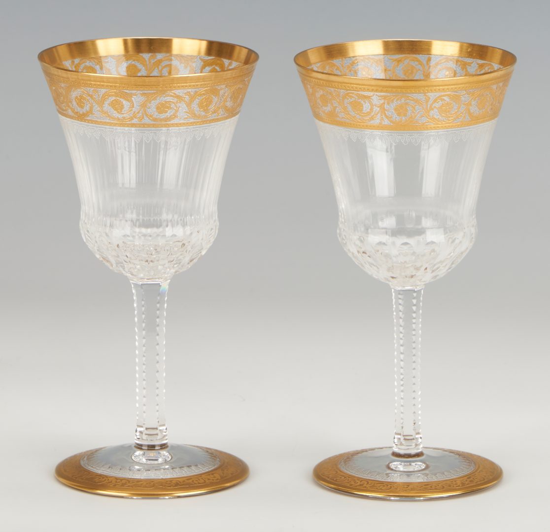 Lot 963: 12 St. Louis Thistle Crystal Burgundy Wine Glasses, 2 of 2