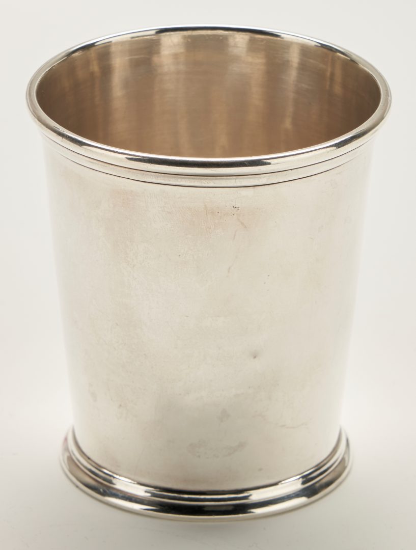 Lot 99: Silver Julep Cup and 23 Spoons, G. Wolf, KY