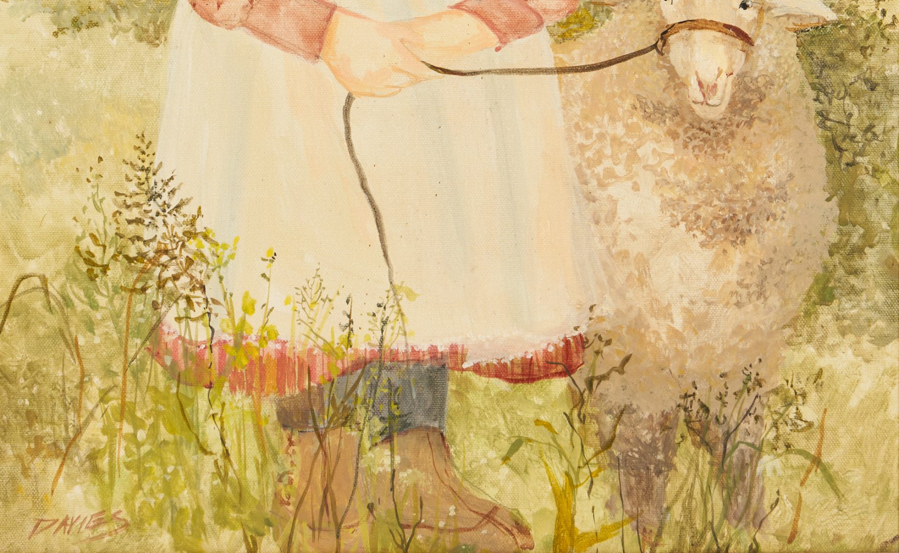Lot 104: Jeanne Davies O/C Painting, Rebecca & Cloud
