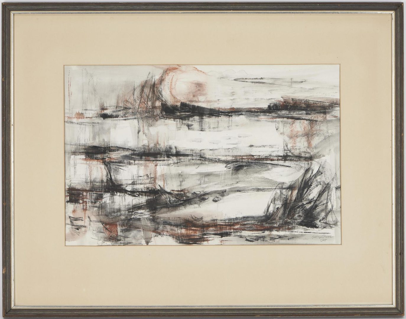 Lot 111: 2 George Cress Abstract Paintings, Inlet & Near Orvieto, Italy