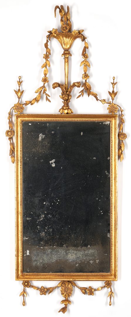 Lot 135: Pair of Adam Style Giltwood Mirrors